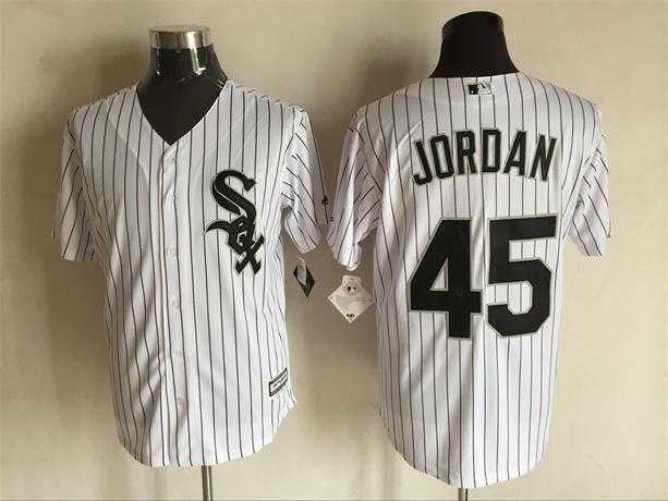 Chicago White Sox #45 Michael Jordan White(Black Strip) New Cool Base Stitched Baseball Jersey,We sell and wholesale Chicago White Sox #45 Michael Jordan White(Black Strip) New Cool Base Stitched Baseball Jersey on line form chian!